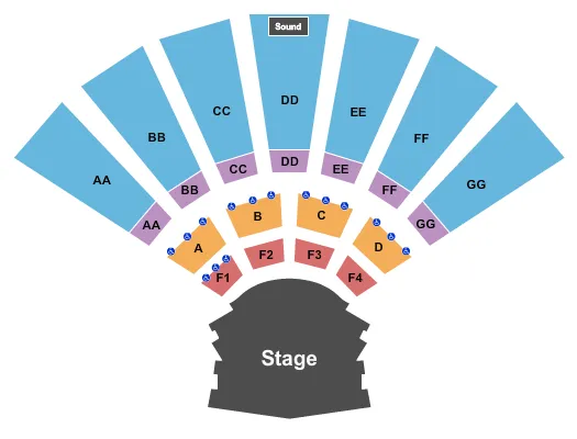 seating chart for Alameda County Fairgrounds - End Stage - eventticketscenter.com