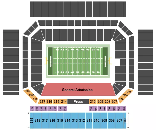 seating chart for Alamodome - Bands of America - eventticketscenter.com