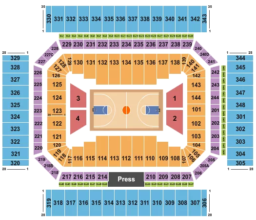 Basketball - NCAA Seating Map