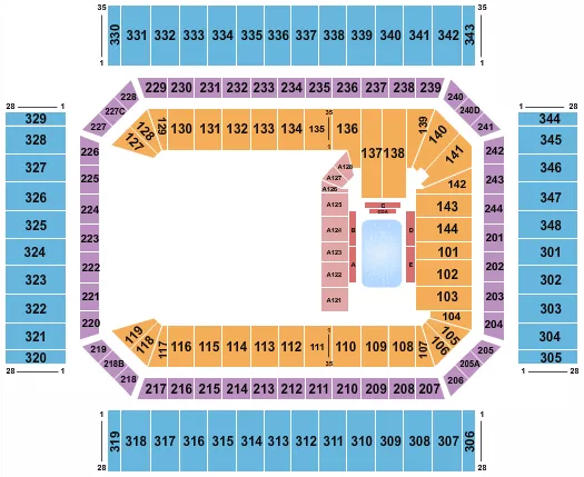 seating chart for Alamodome - Disney On Ice 2 - eventticketscenter.com