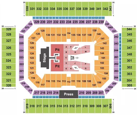 seating chart for Alamodome - Luke Combs 2023 - eventticketscenter.com