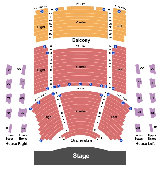 seating chart for Alan Jay Wildstein Center for the Performing Arts - Endstage - eventticketscenter.com