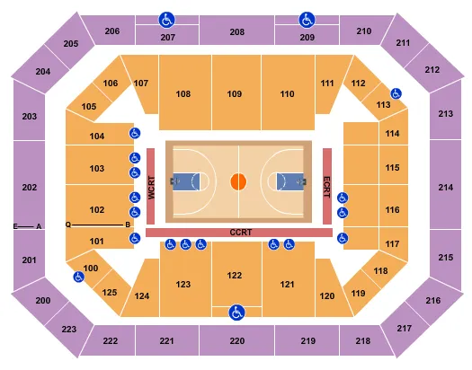 seating chart for Alaska Airlines Center - Basketball - Globetrotters - eventticketscenter.com