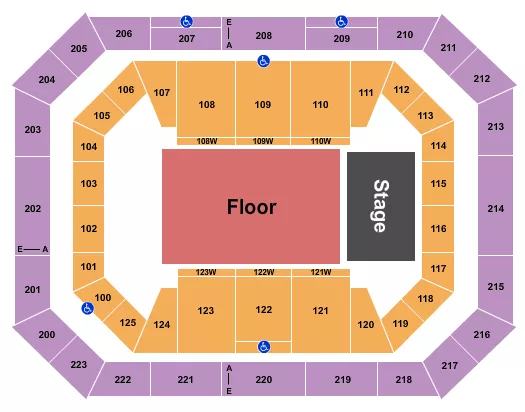 seating chart for Alaska Airlines Center - Endstage GA Floor - Seated - eventticketscenter.com