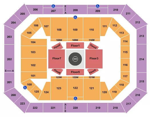 seating chart for Alaska Airlines Center - Wrestling - eventticketscenter.com