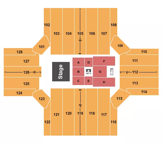seating chart for Albany Civic Center - Casting Crowns - eventticketscenter.com