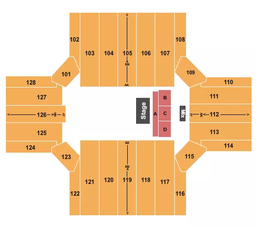 seating chart for Albany Civic Center - Half House 3 - eventticketscenter.com