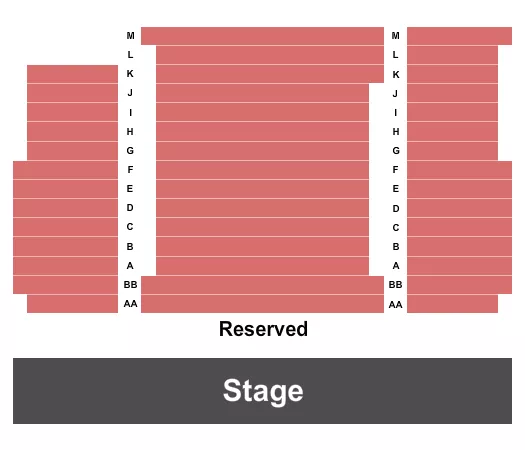 seating chart for Alberta Rose Theatre - Endstage Reserved - eventticketscenter.com