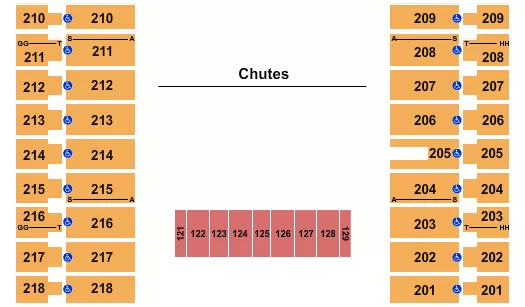 seating chart for Alerus Center - PBR 3 - eventticketscenter.com