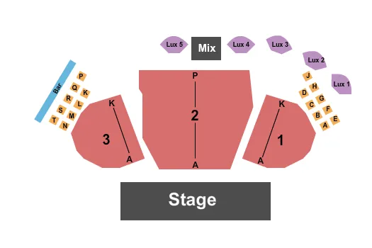 seating chart for Aliante Casino and Hotel - End Stage - eventticketscenter.com