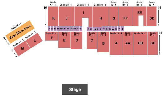 seating chart for Allegan County Fair - Reserved Grandstands - eventticketscenter.com