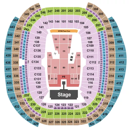seating chart for Allegiant Stadium - AC/DC - eventticketscenter.com