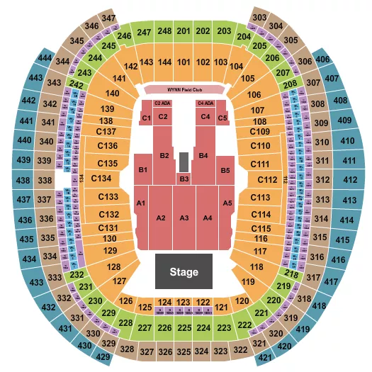 seating chart for Allegiant Stadium - George Strait - eventticketscenter.com