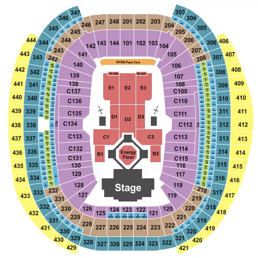 seating chart for Allegiant Stadium - Kendrick Lamar - eventticketscenter.com