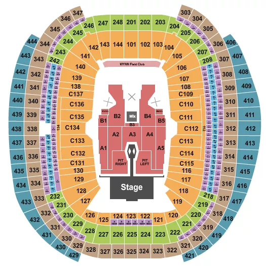seating chart for Allegiant Stadium - Morgan Wallen - eventticketscenter.com