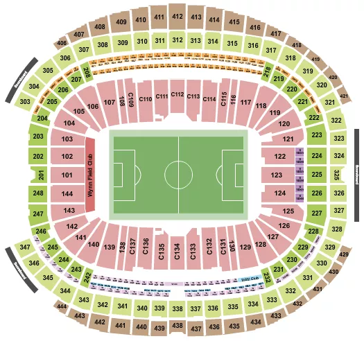 seating chart for Allegiant Stadium - Soccer Row - eventticketscenter.com