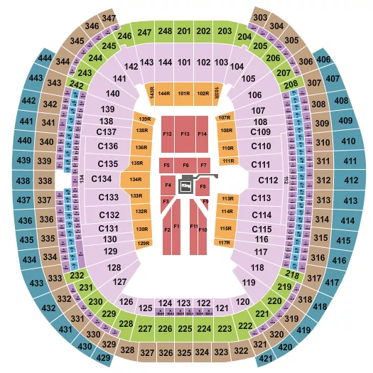 seating chart for Allegiant Stadium - Wrestlemania - eventticketscenter.com