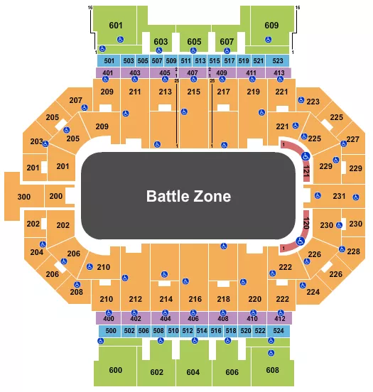seating chart for Allen County War Memorial Coliseum - Dude Perfect - eventticketscenter.com