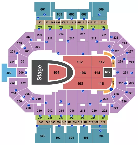 seating chart for Allen County War Memorial Coliseum - For King and Country - eventticketscenter.com