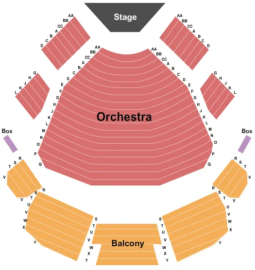 seating chart for Allen Elizabeth Theatre - Oregon Shakespeare Festival - End Stage - eventticketscenter.com