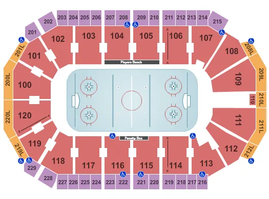 Hockey Seating Map