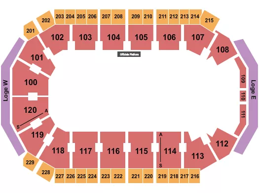 seating chart for Credit Union of Texas Event Center - Open Floor - eventticketscenter.com