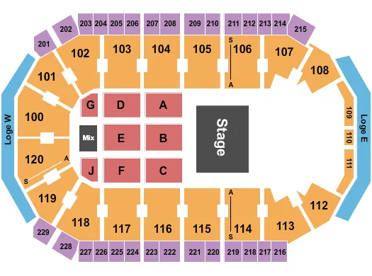 seating chart for Credit Union of Texas Event Center - Theresa Caputo - eventticketscenter.com