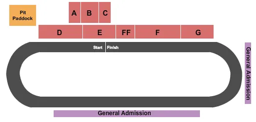 seating chart for Allen County Fairgrounds - OH - Racing - eventticketscenter.com