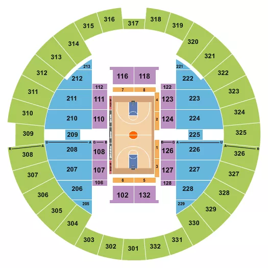 seating chart for Alliant Energy Center - Veterans Memorial Coliseum - Harlem Globetrotters - eventticketscenter.com