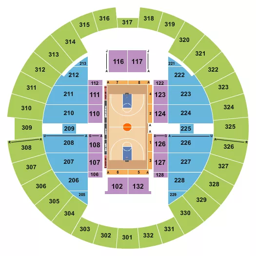 seating chart for Alliant Energy Center - Veterans Memorial Coliseum - Harlem Globetrotters - eventticketscenter.com