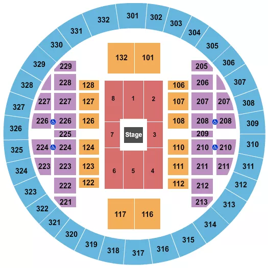 seating chart for Alliant Energy Center - Veterans Memorial Coliseum - Center Stage - eventticketscenter.com