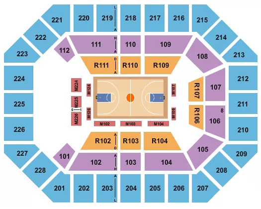 seating chart for Alliant Energy PowerHouse - Basketball - eventticketscenter.com