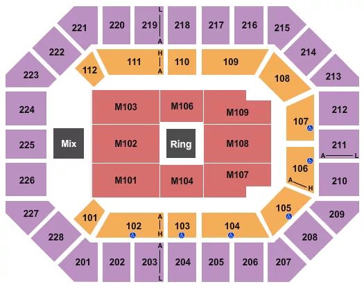 seating chart for Alliant Energy PowerHouse - Center Stage 1 - eventticketscenter.com