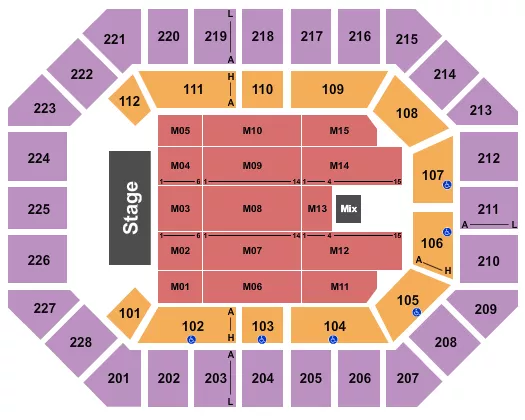 seating chart for Alliant Energy PowerHouse - Comedy - eventticketscenter.com