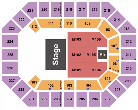 seating chart for Alliant Energy PowerHouse - Half House 2 - eventticketscenter.com