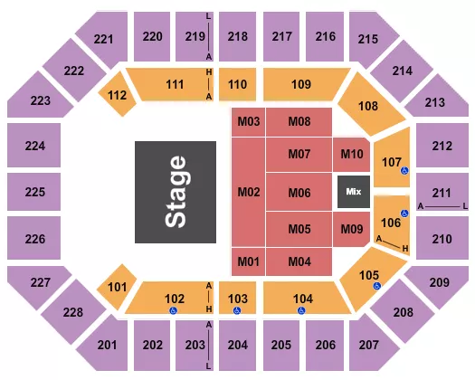 seating chart for Alliant Energy PowerHouse - Half House 3 - eventticketscenter.com
