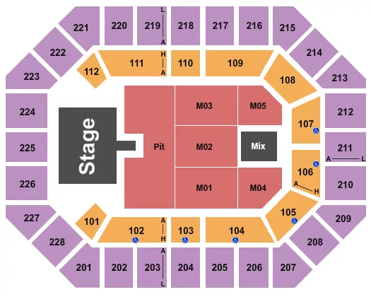 seating chart for Alliant Energy PowerHouse - Jon Pardi - eventticketscenter.com