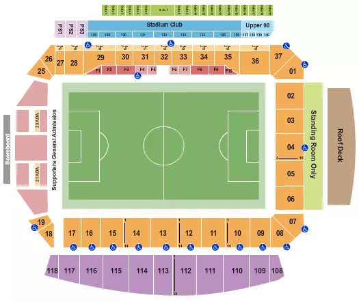 seating chart for Allianz Field - Soccer 5 - eventticketscenter.com