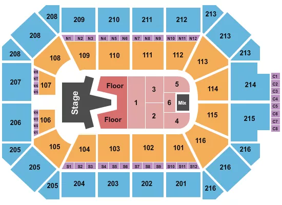 seating chart for Allstate Arena - AJR - eventticketscenter.com