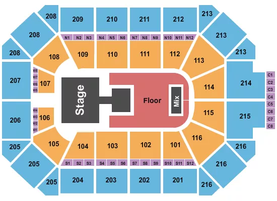 seating chart for Allstate Arena - Ateez - eventticketscenter.com