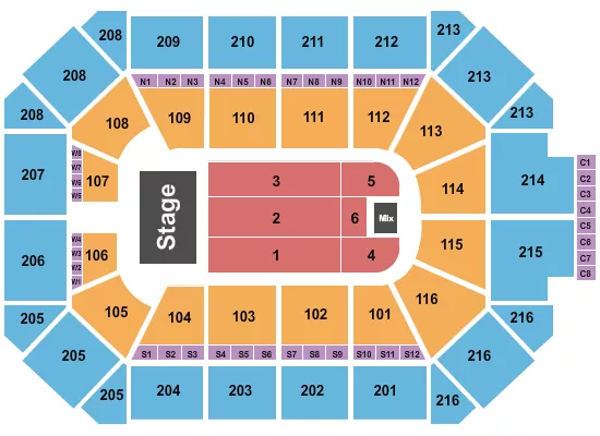 seating chart for Allstate Arena - Barry Manilow - eventticketscenter.com