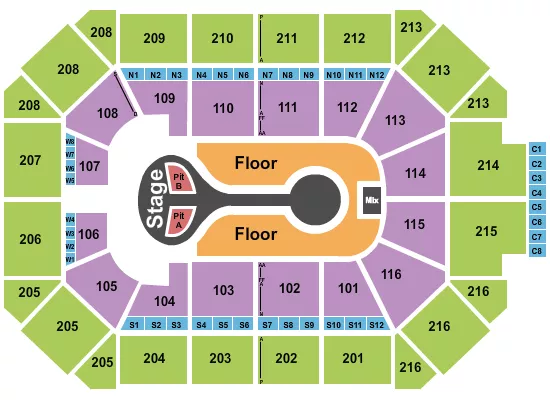 seating chart for Allstate Arena - Benson Boone - eventticketscenter.com