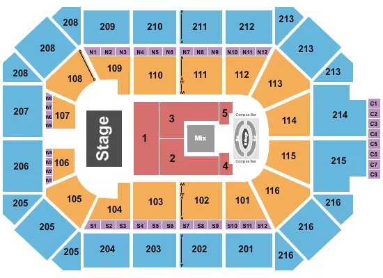 seating chart for Allstate Arena - Carin Leon - eventticketscenter.com