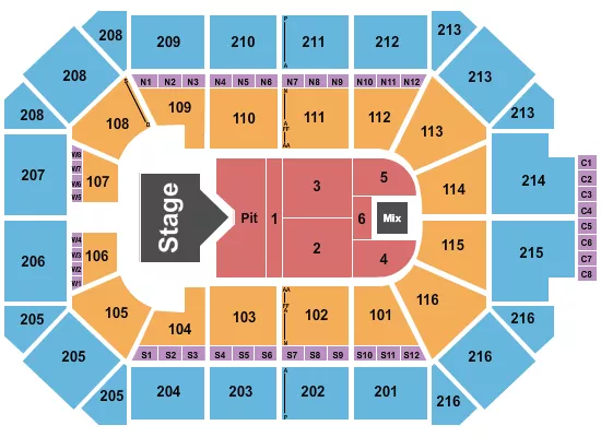 seating chart for Allstate Arena - Cody Johnson - eventticketscenter.com