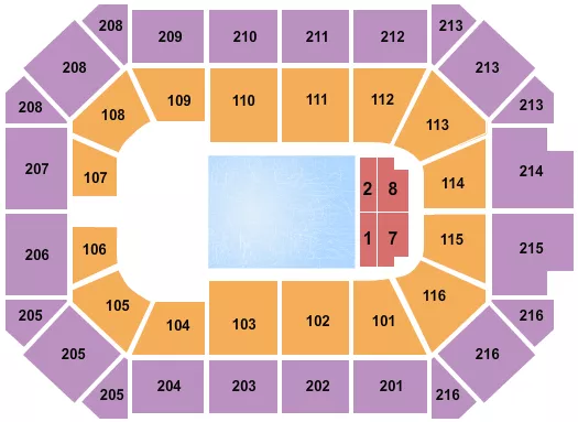 seating chart for Allstate Arena - Disney On Ice 2024 - eventticketscenter.com