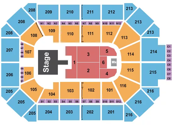 seating chart for Allstate Arena - Don Omar - eventticketscenter.com