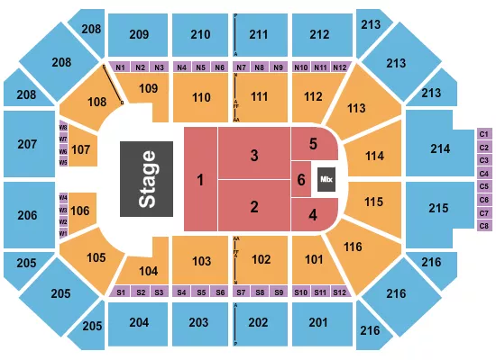 seating chart for Allstate Arena - El Coyote - eventticketscenter.com
