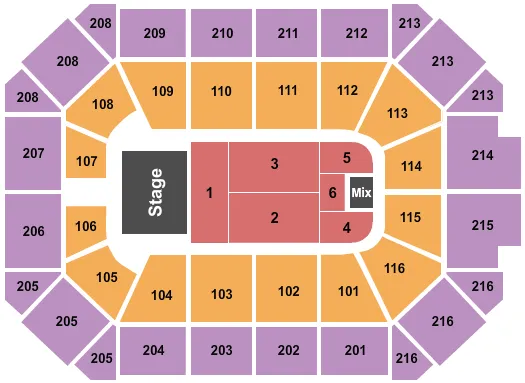 seating chart for Allstate Arena - Endstage 3 - eventticketscenter.com