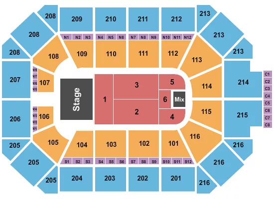 seating chart for Allstate Arena - Endstage 3 - eventticketscenter.com