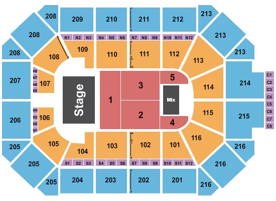 seating chart for Allstate Arena - Endstage 6 - eventticketscenter.com